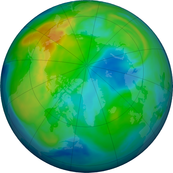 Arctic ozone map for 10 November 2018
